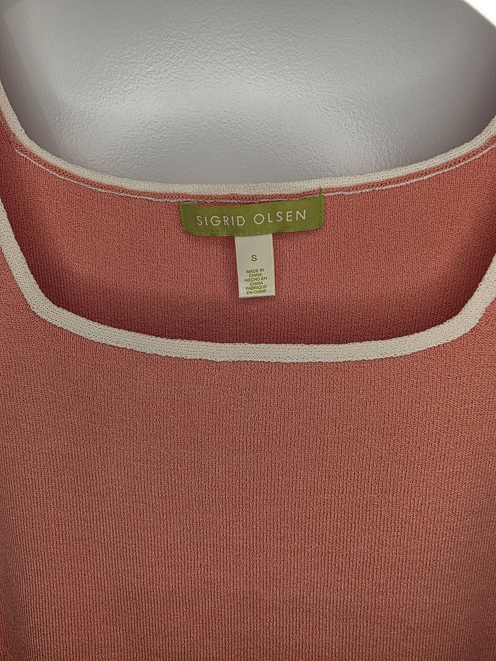 Sigrid Olsen Vintage Silk-blend Square-neck Sweater Tank - Picture 2 of 4